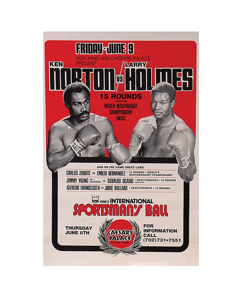 Muhammad Ali & Boxing - 1978 Larry Holmes vs. Ken Norton On-Site Boxing Poster