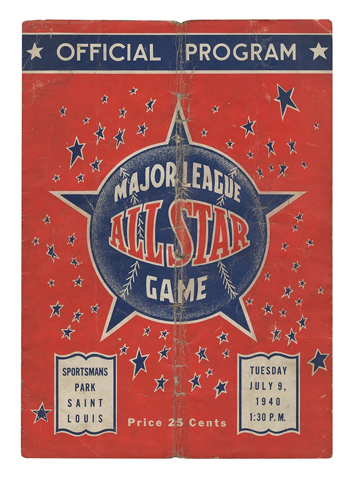 The George Brace Collection - 1940 All-Star Game Signed Program
