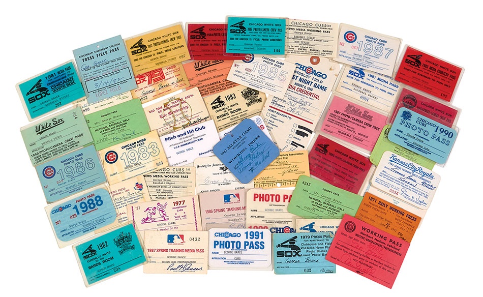 The George Brace Collection - George Burke's 1947 All-Star Game Pass and More