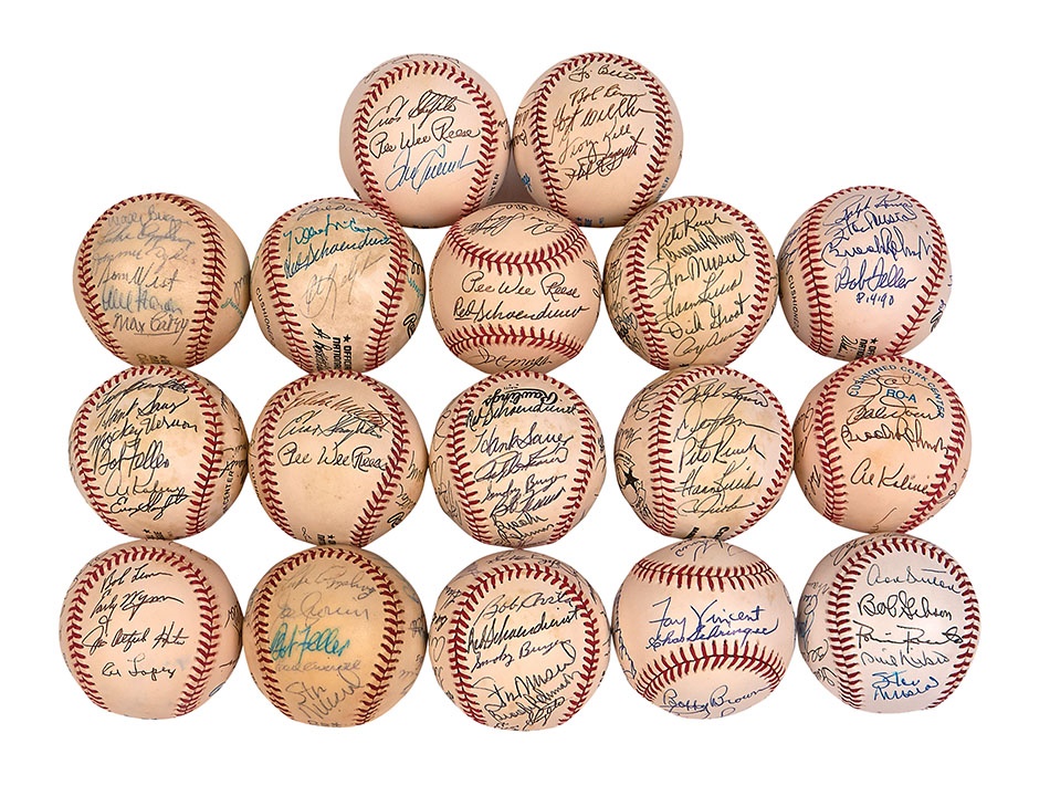 Red Schoendienst Collection Part II - Hall of Famer and Old Timers' Signed Baseballs (17)