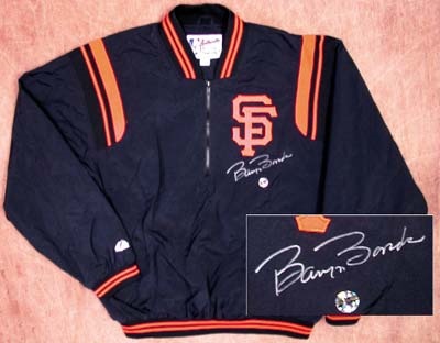Late 1990's Barry Bonds Game Worn Warm-Up Jacket