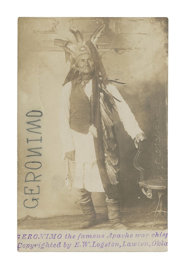 Rock And Pop Culture - Geronimo Early 1900s Real Photo Signed Postcard