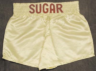 Muhammad Ali & Boxing - Sugar Ray Leonard Fight Worn Trunks