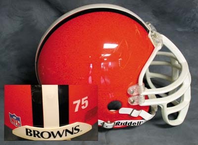 Football - 1999 Comus Brown Cleveland Browns Game Used Helmet