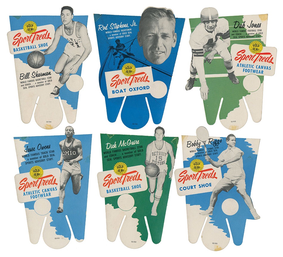Baseball Memorabilia - 1950s Gold Seal Cardboard Advertising Signs Complete Set of 6
