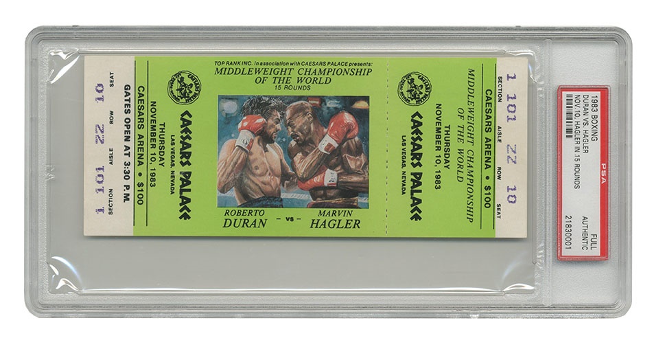 Muhammad Ali & Boxing - Marvin Hagler Vs. Roberto Duran Full Ticket (1983)
