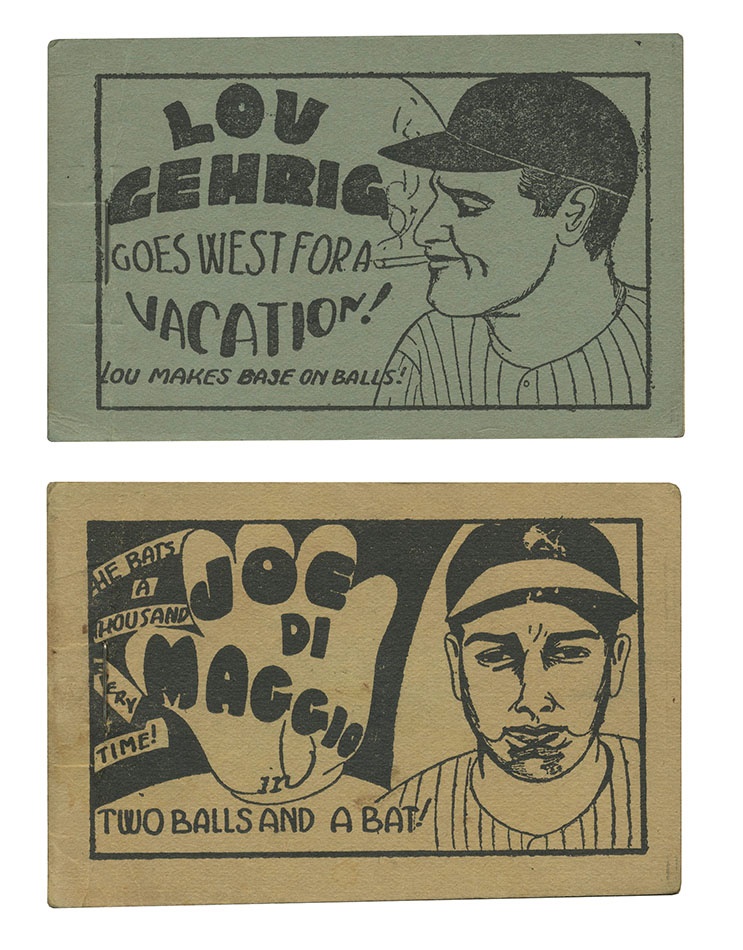 Baseball Memorabilia - 1930s Lou Gehrig and Joe DiMaggio Tijuana Bibles (2)