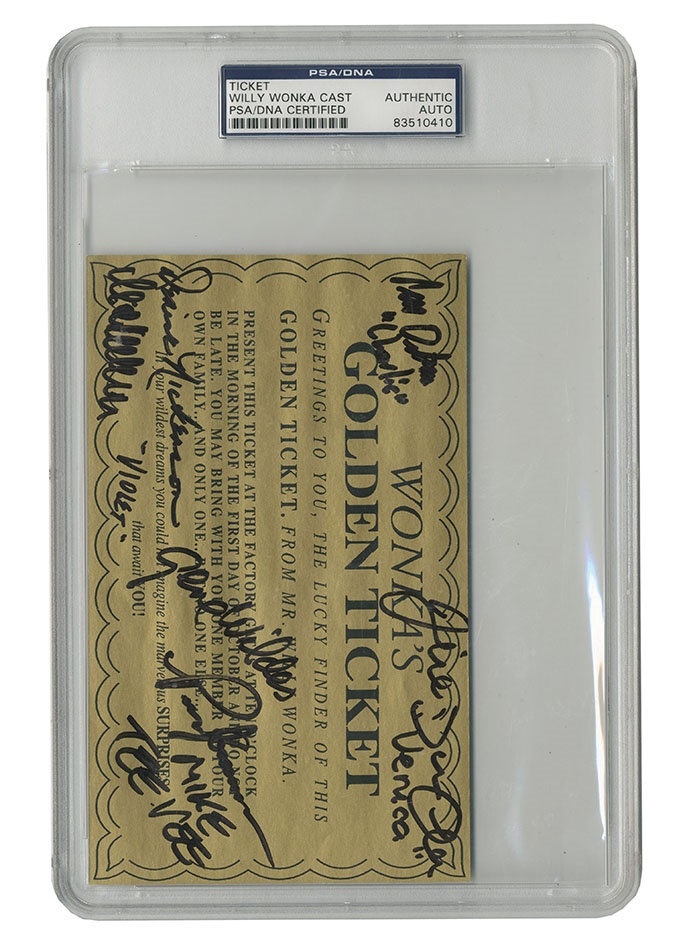 Willy Wonka Signed Golden Ticket