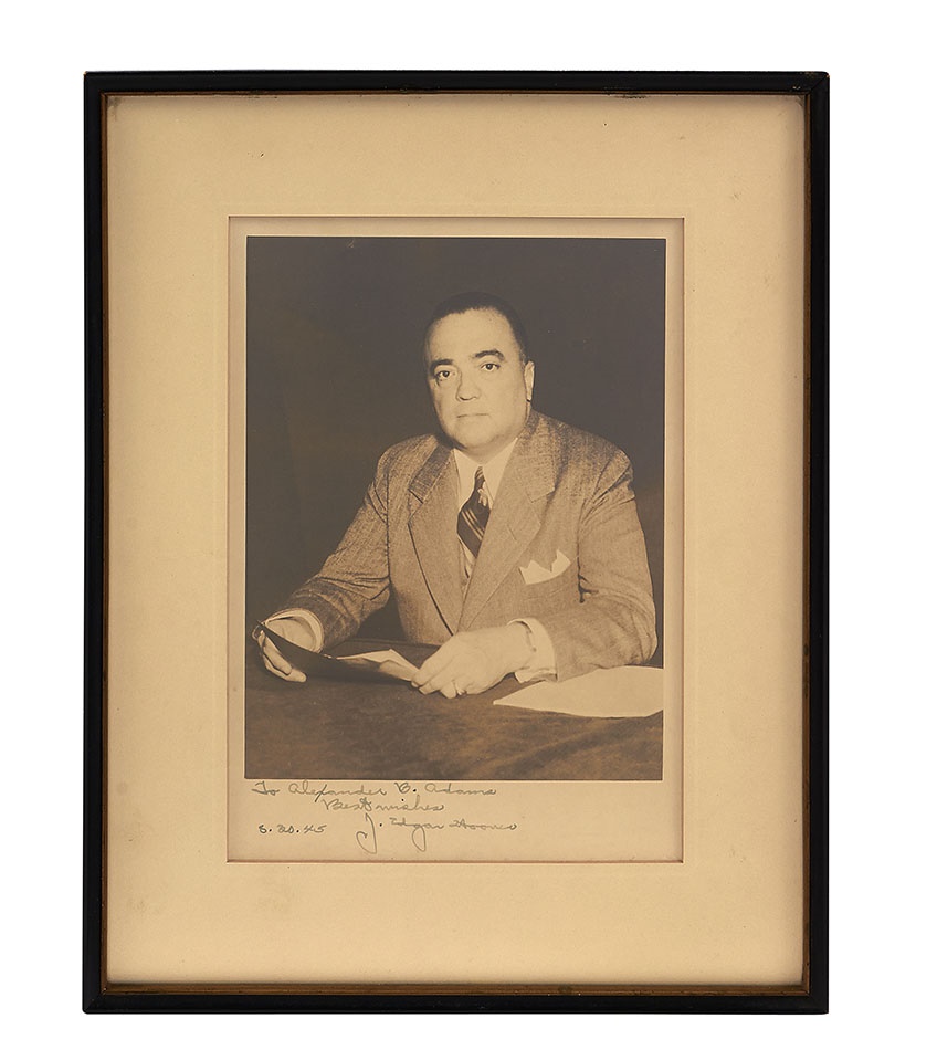 J. Edgar Hoover Signed Photo to Geronimo Author