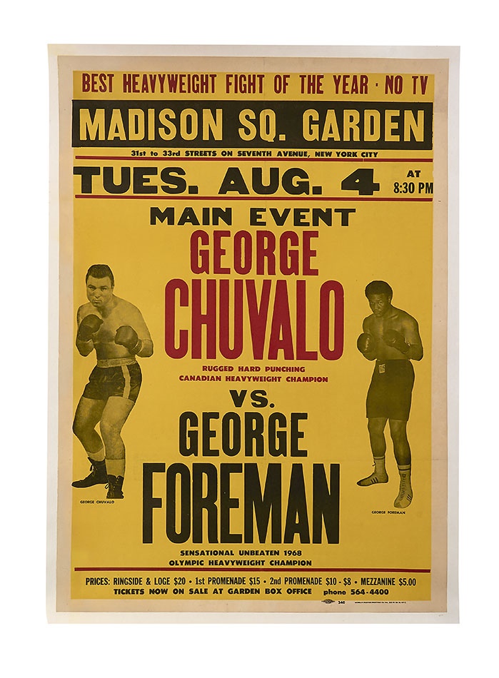 - 1970 George Foreman vs. George Chuvalo On-Site Poster