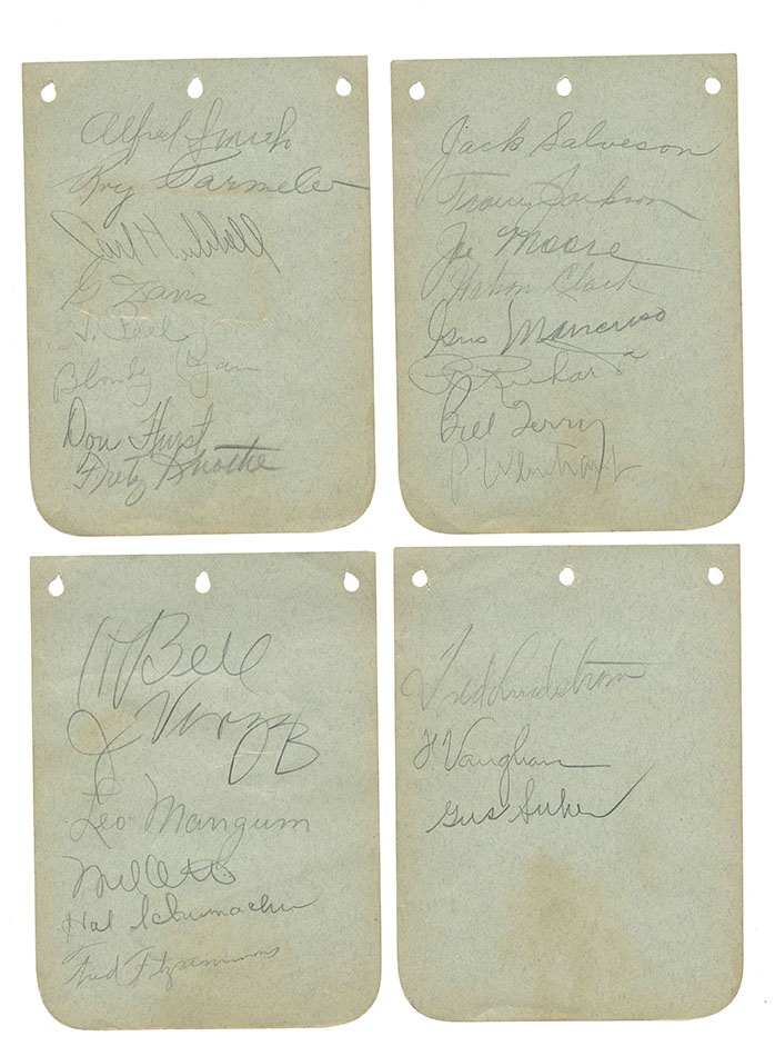 Baseball Autographs - 1933 NY Giants-Braves Team Sheet