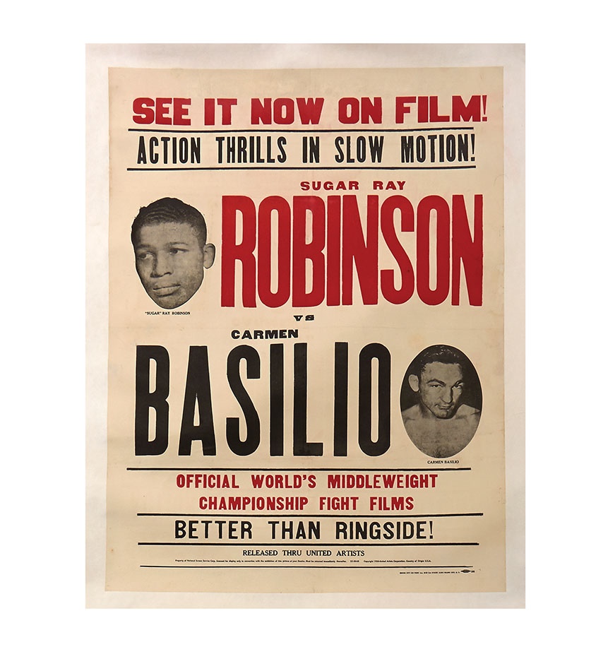 - Henry Armstrong and Sugar Ray Robinson vs. Carmen Basilio Fight Film Posters