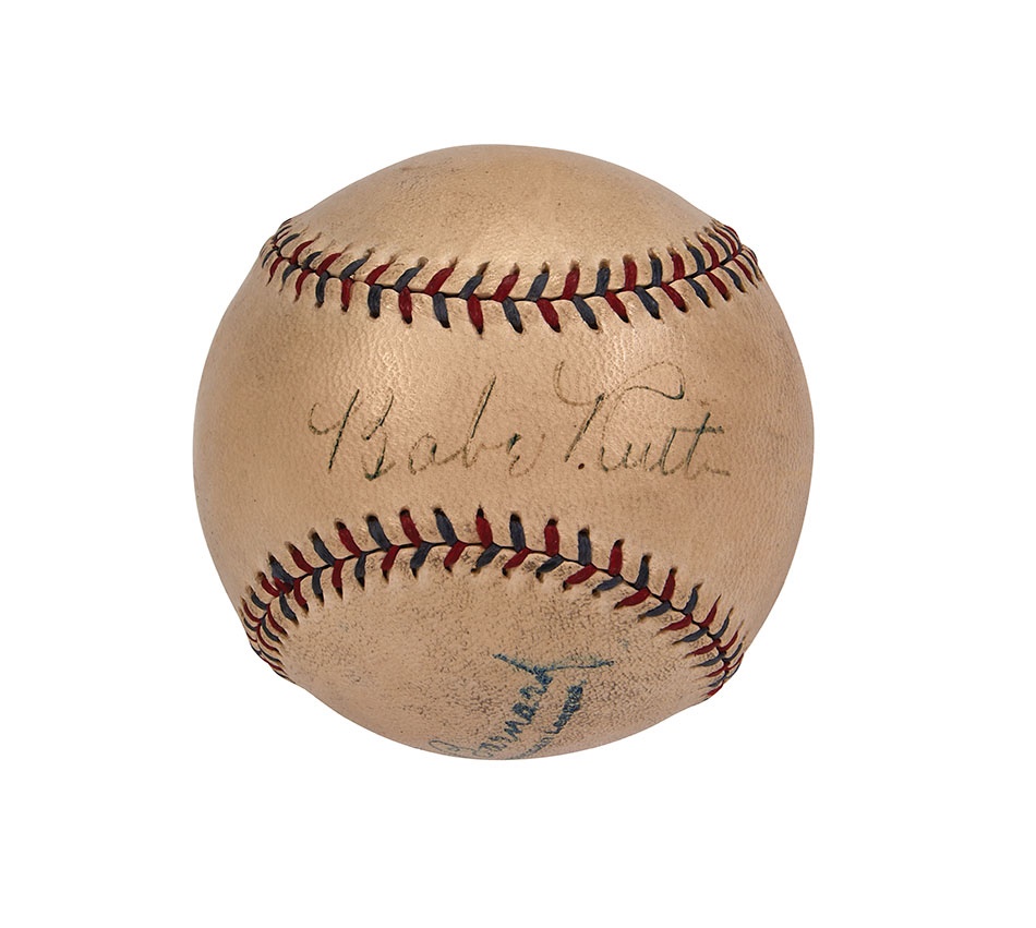 Ruth and Gehrig - Babe Ruth and Lou Gehrig Signed Baseball
