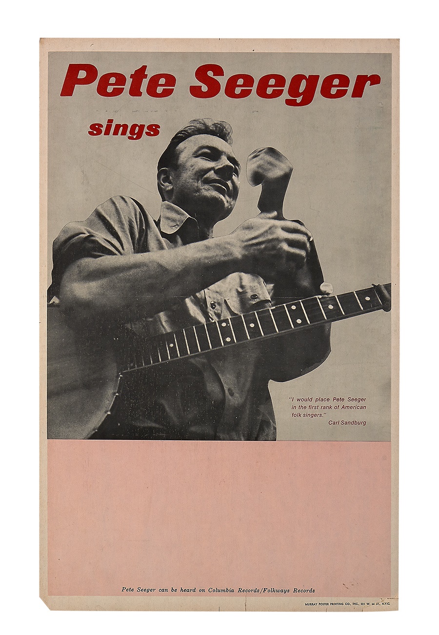 Rock 'N' Roll - 1960s Pete Seeger Concert Poster