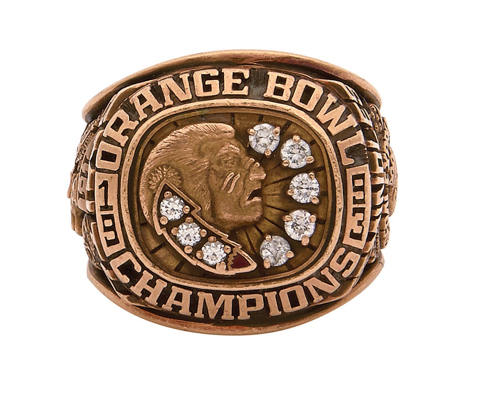 1993 Marquette Smith Florida State Orange Bowl Championship Ring
