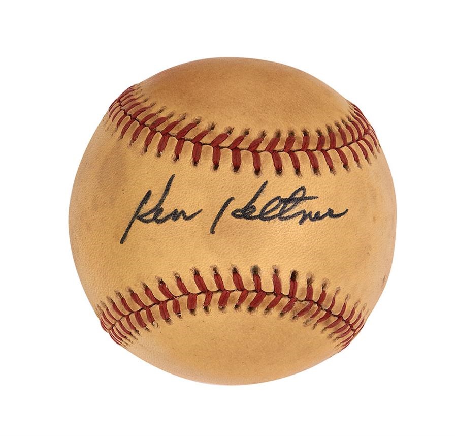 - Ken Keltner Single-Signed Baseball