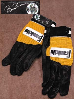 Early 1990's Barry Bonds Game Worn Batting Gloves