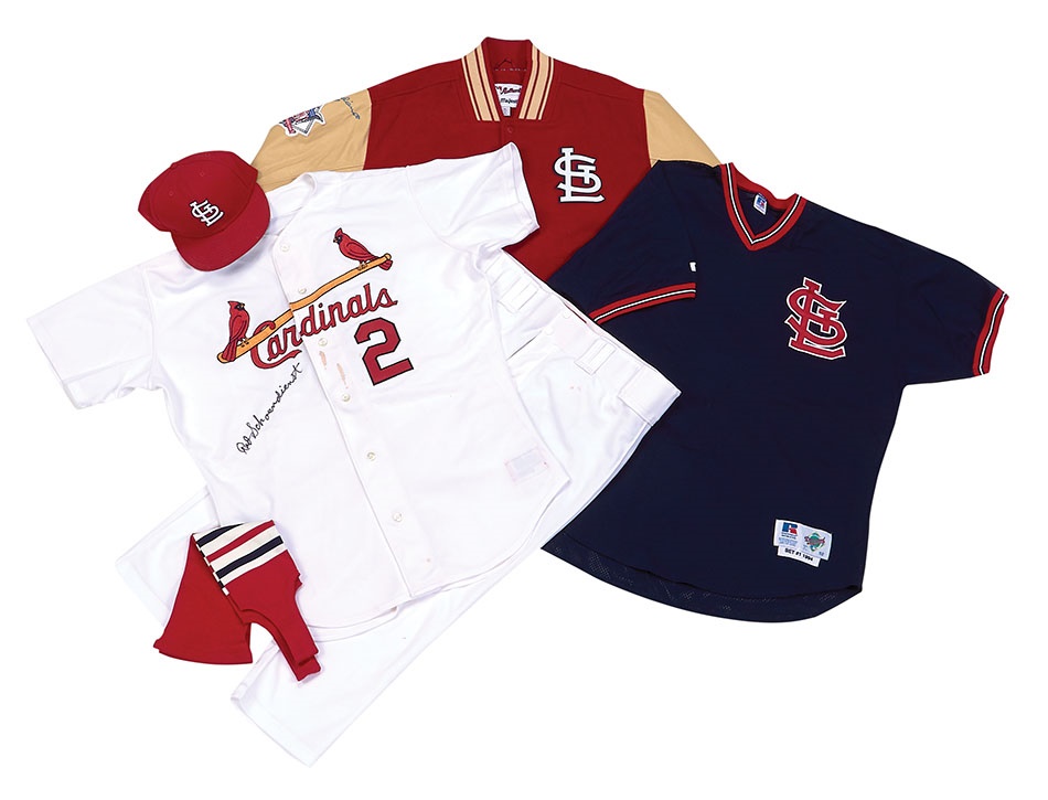 Red Schoendienst Collection Part II - Game-Worn Uniform with Jacket and Practice Jersey
