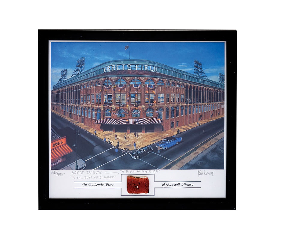 The Vern Foster Collection - Ebbets Field Limited Edition Print with a Piece of the Stadium