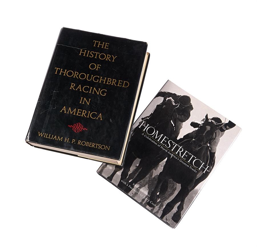 Homestretch & History of Thoroughbred Racing in America Books with Autographs