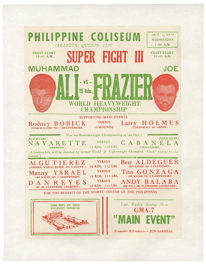 Muhammad Ali & Boxing - Ali Vs. Frazier III On-Site Poster-Broadside