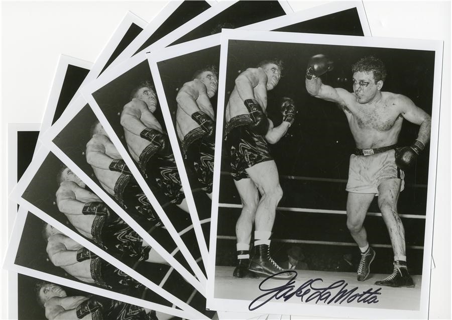 Muhammad Ali & Boxing - Jake LaMotta Signed 8 x 10s (90)