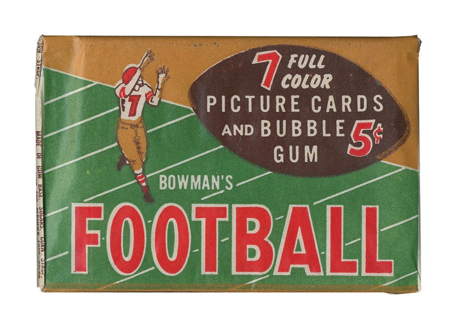 Vintage Unopened Packs - 1954 Bowman Football Unopened 5 Cent Wax Pack