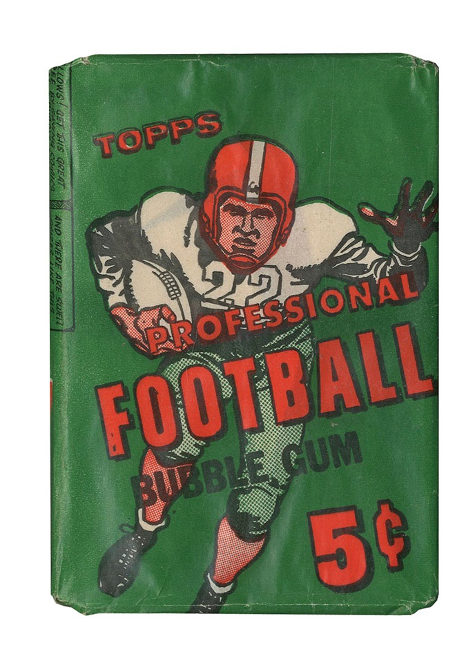 Vintage Unopened Packs - 1956 Topps Football Unopened 5 Cent Wax Pack