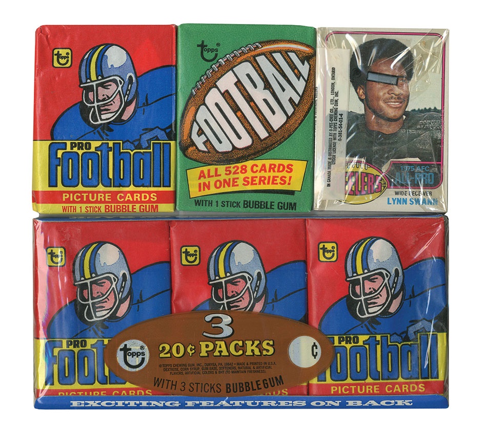Vintage Unopened Packs - 1976-1978 Unopened Football Pack Collection  (4)