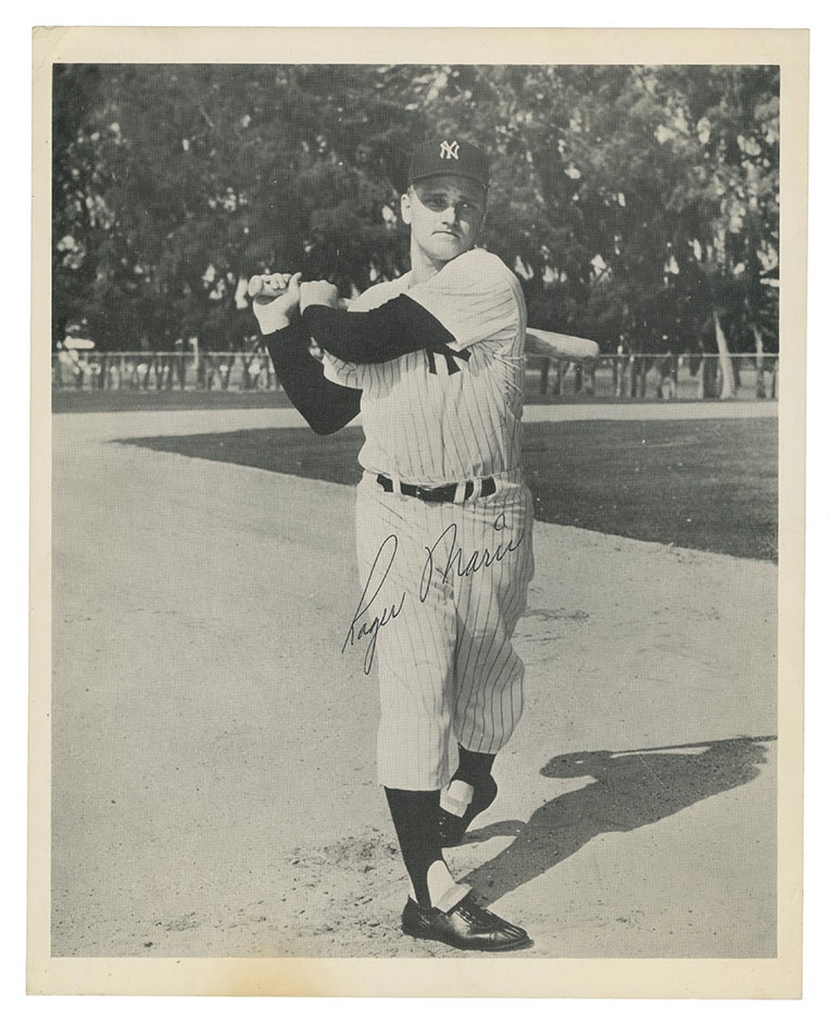 - Vintage Roger Maris Photo Signed Circa 1961