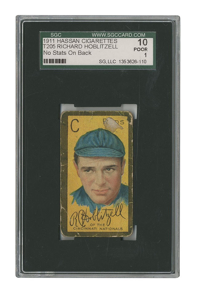 Sports and Non Sports Cards - 1911 T205 Gold Borders Richard Hoblitzell No Stats On Back