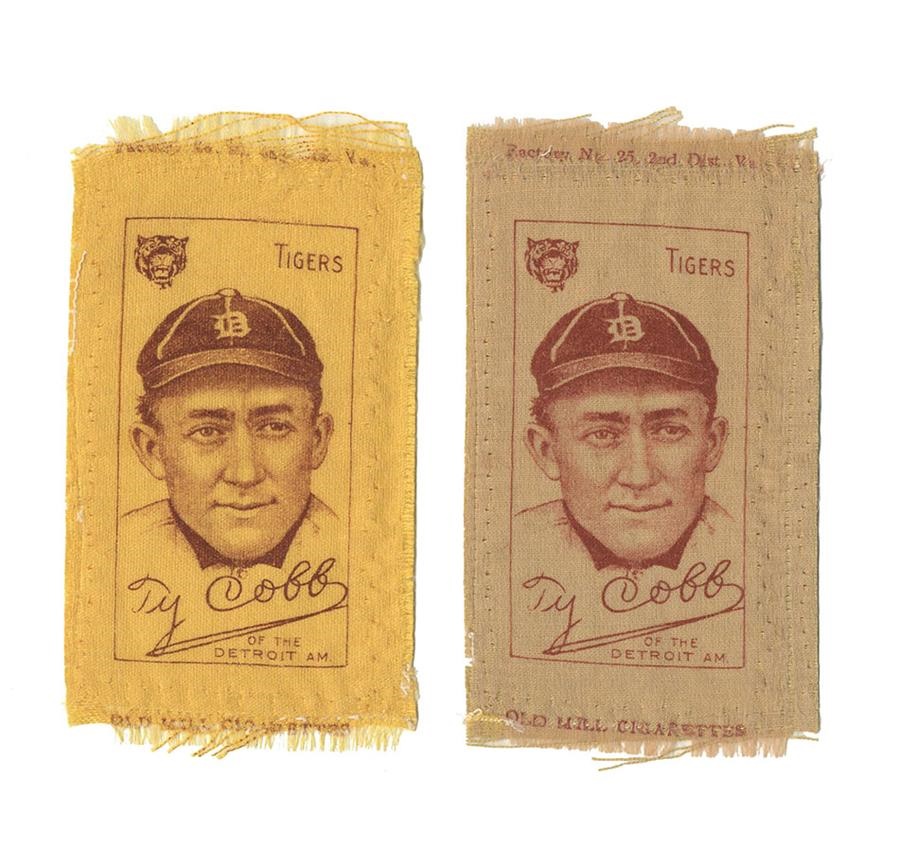 Sports and Non Sports Cards - 1911 S74 Silks Ty Cobb Pair (2)