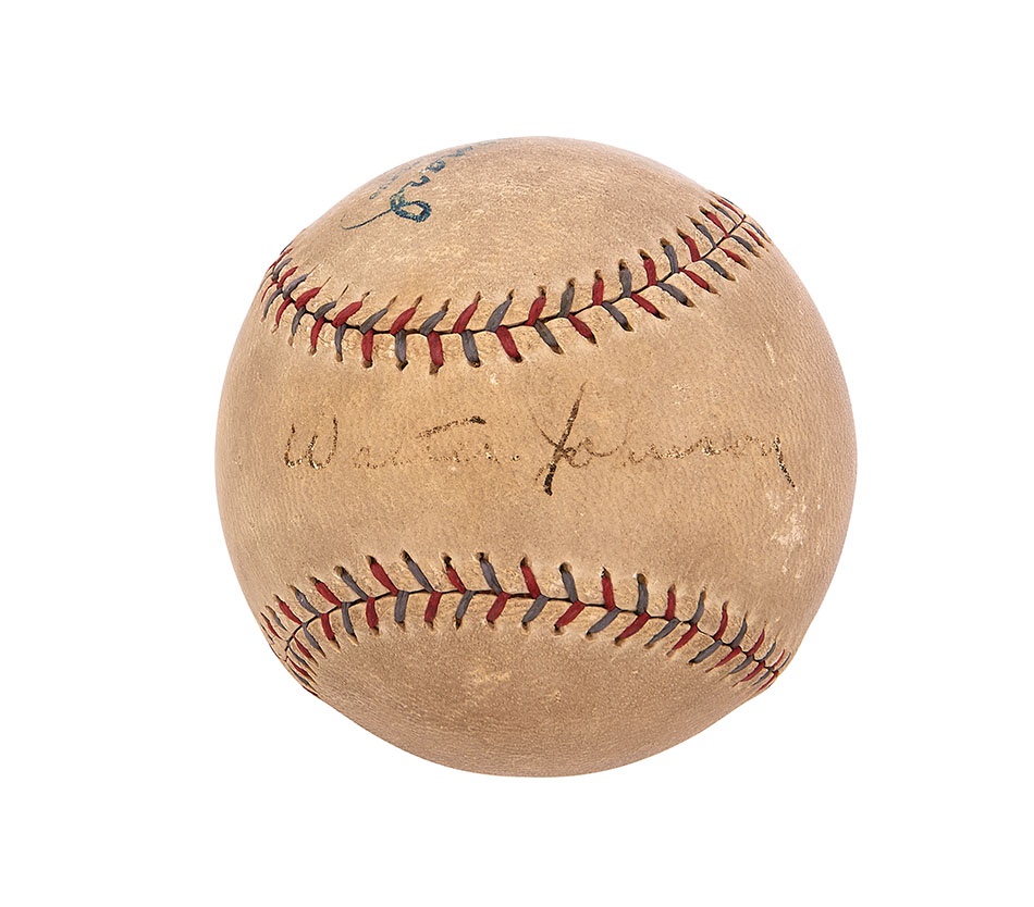 Baseball Autographs - Walter Johnson Single-Signed Baseball