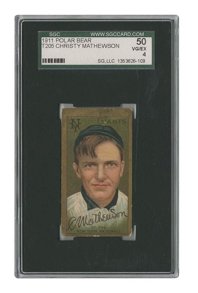 Sports and Non Sports Cards - 1911 T205 Christy Mathewson SGC50 VG-EX 4