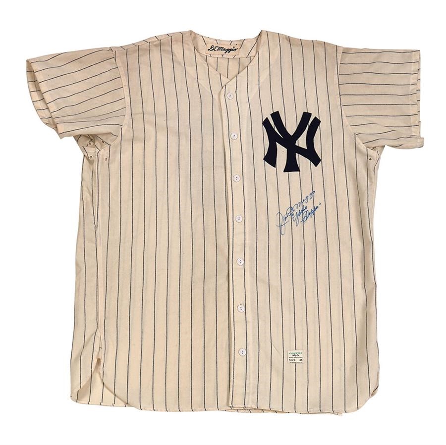 Baseball Autographs - Joe DiMaggio Signed New York Yankee Jersey
