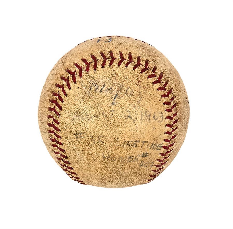 - 1963 Willie Mays Career Home Run Baseball #393