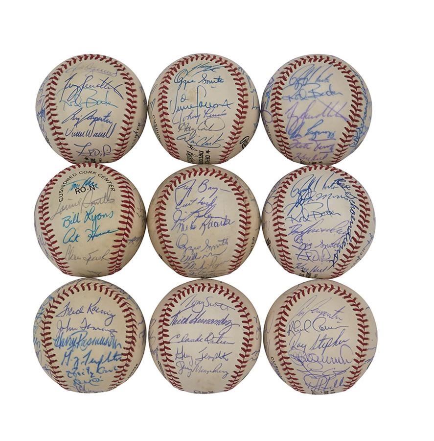 Red Schoendienst Collection Part II - Large Collection of St. Louis Cardinals Team-Signed Baseballs (72)