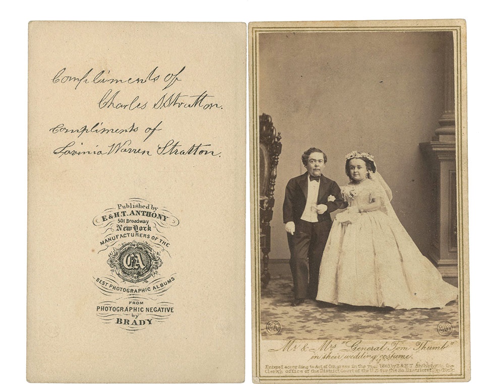 General & Mrs. Tom Thumb Autographed Carte-de-Visite