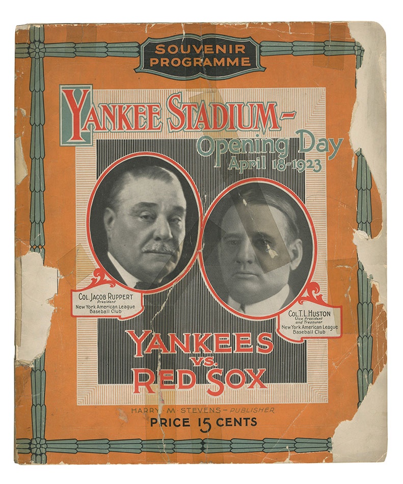 1923 Yankee Stadium Dedication Program