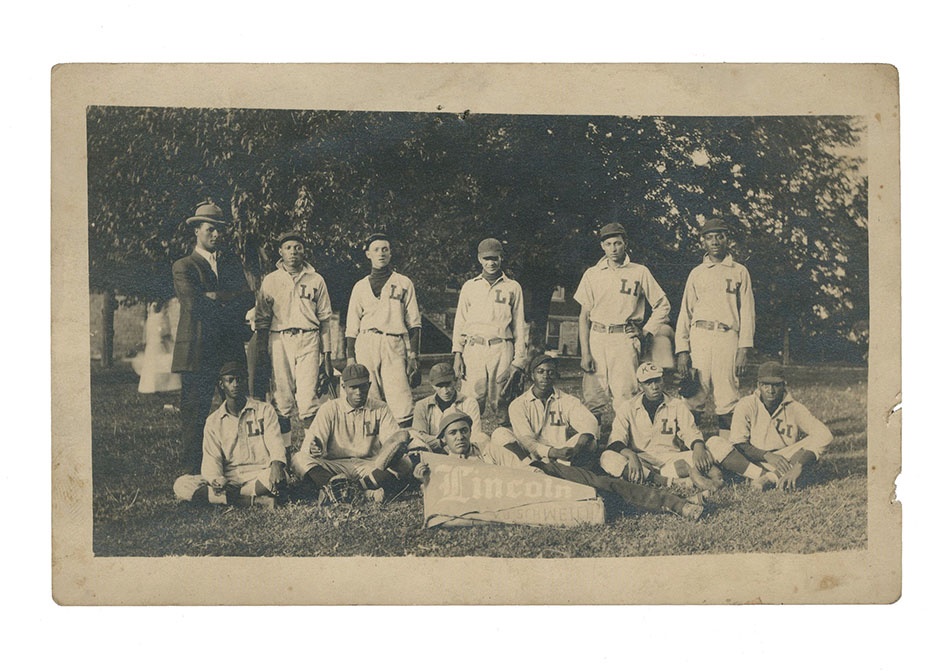 1910s-20s Lincoln Negro Baseball Team Postcard