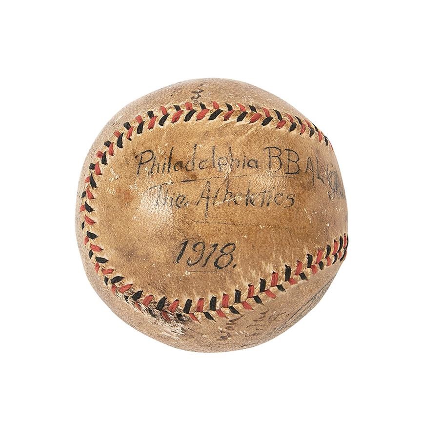 1918 Philadelphia Athletics Signed Baseball