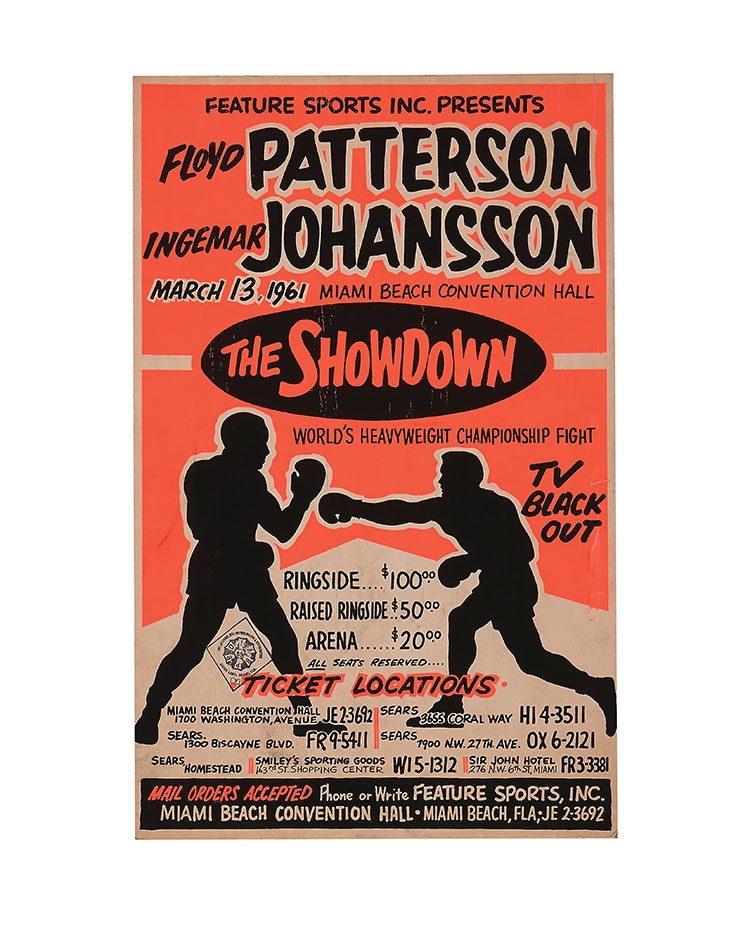 Muhammad Ali & Boxing - Floyd Patterson vs. Ingemar Johansson III On-Site Poster