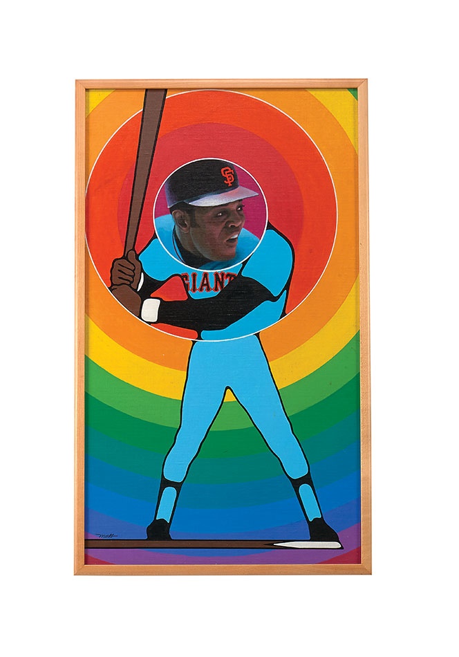 1970s Willie Mays "Sports Illustrated" Original Oil On Canvas by Donald Moss
