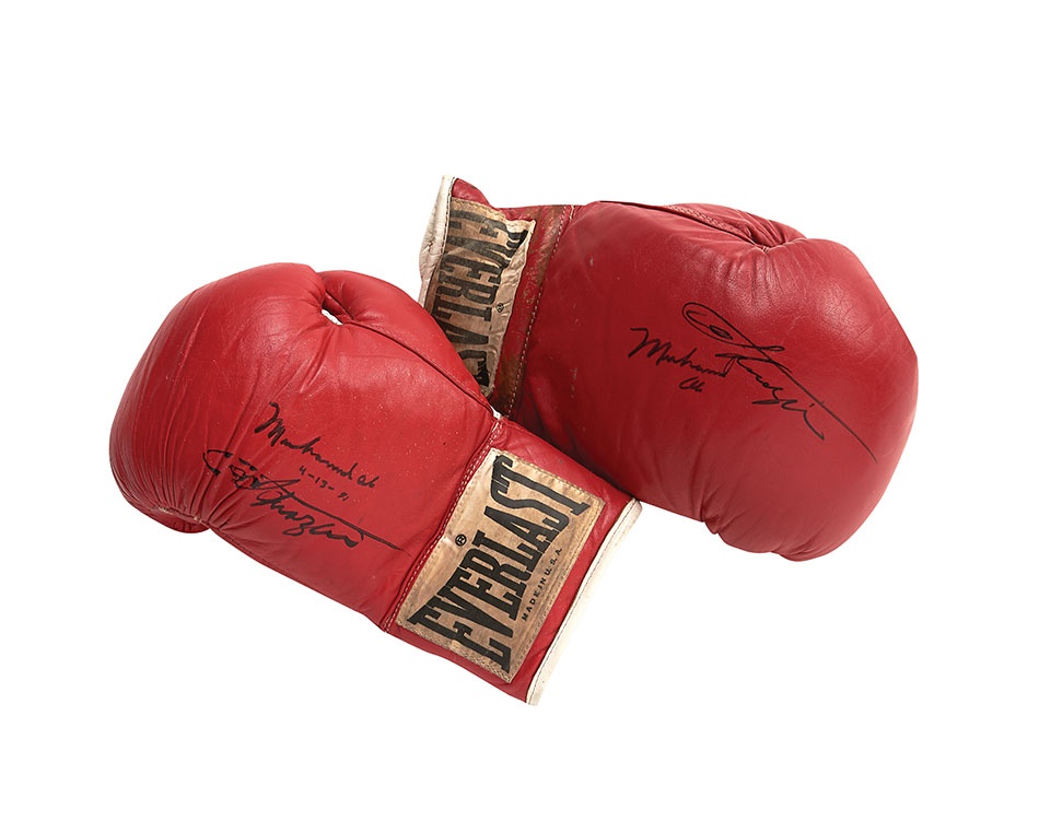 The Neiman Collector - Muhammad Ali & Joe Frazier Dual-Signed Gloves (2)