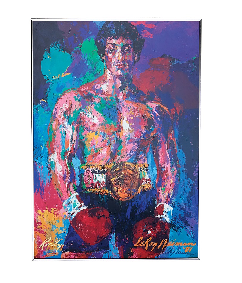 LeRoy Neiman Signed Print Collection Including Rocky & Tyson (4)