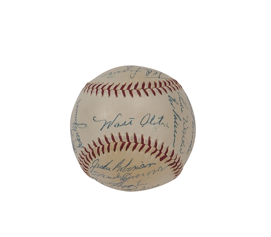 Jackie Robinson & Brooklyn Dodgers - High-Grade 1954 Brooklyn Dodgers Team-Signed Baseball