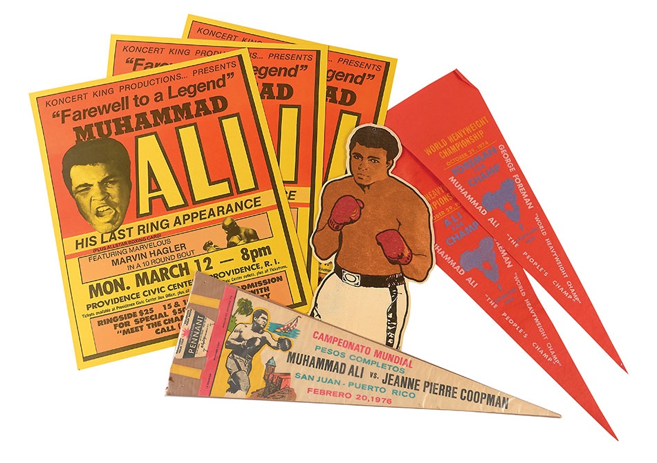 Muhammad Ali Collection of Farwell to a Legend Posters and Pennants (7)