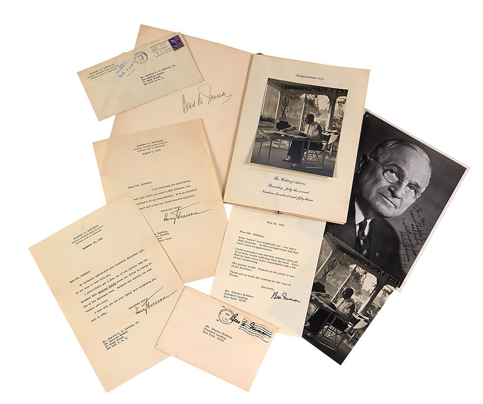 - Harry & Bess Truman Autograph Collection (7)