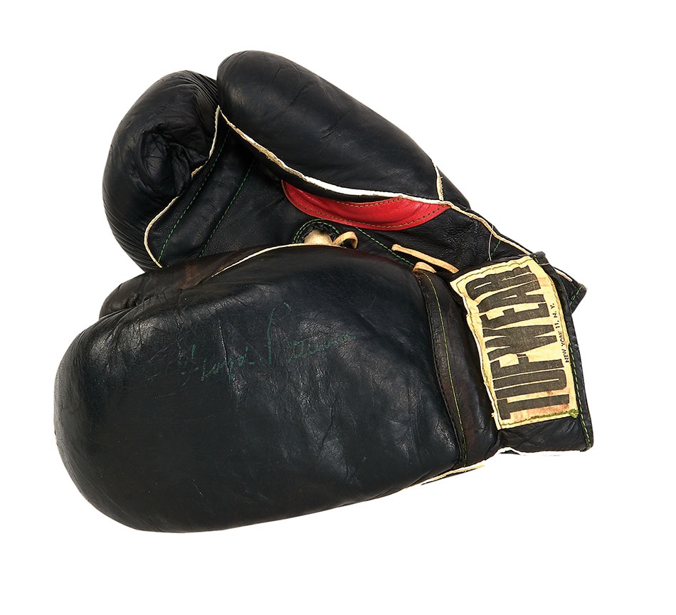Floyd Patterson Signed Training/Exhibition Worn Gloves