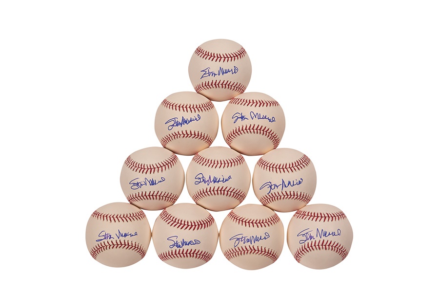 - Ten Stan Musial Single-Signed Baseballs